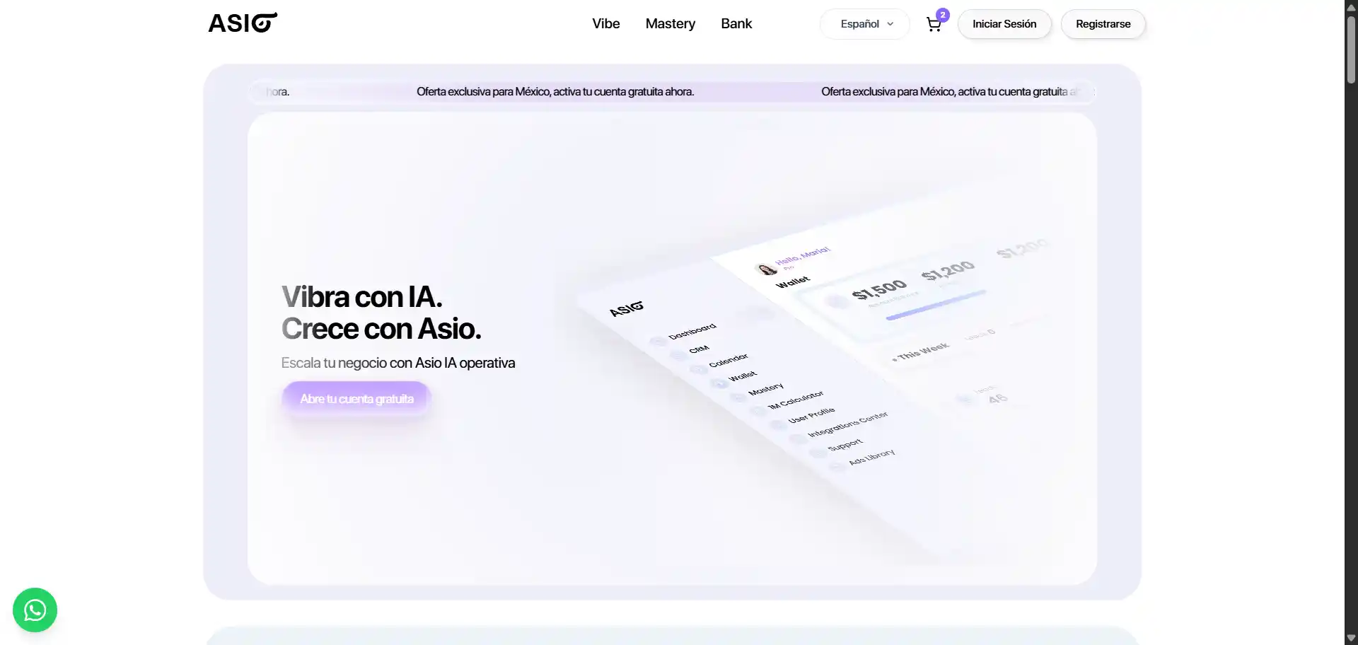 Screenshot of ASIO Website — Multi-language marketing website with Stripe payments, Googl